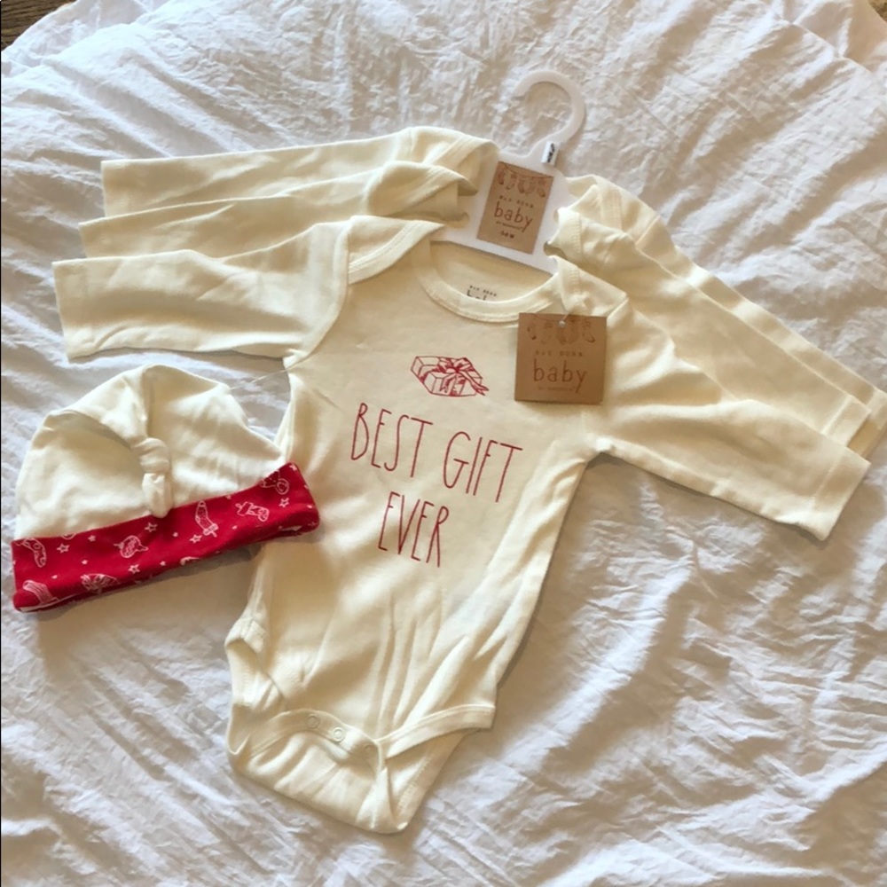 3 Piece  Onesies Set + Matching Hat